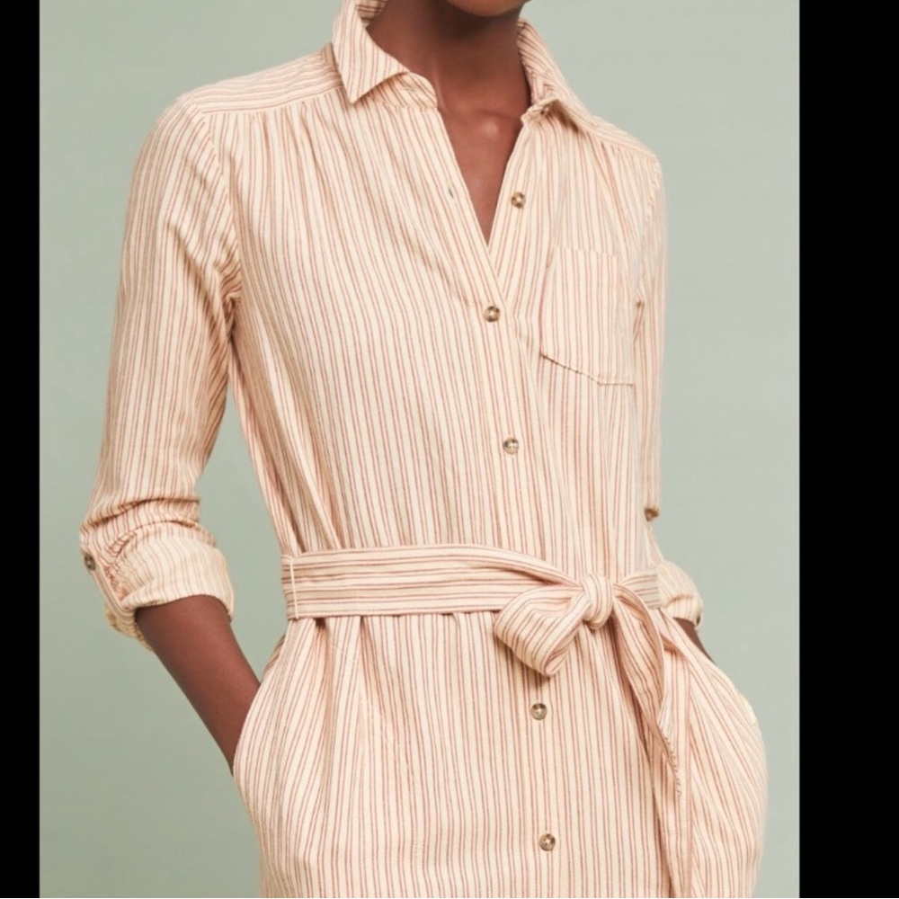 {Anthropologie} Striped Shirtdress - Picture 2 of 11